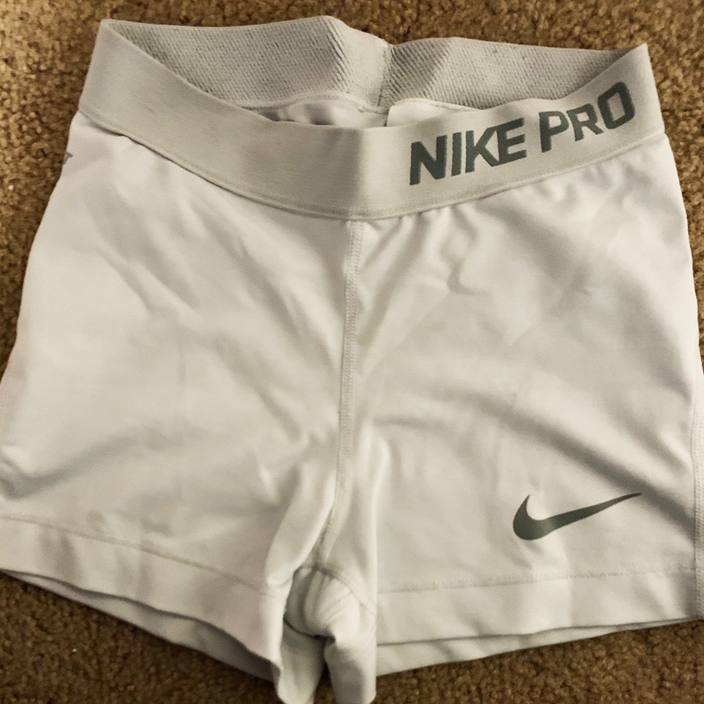 white nike pros